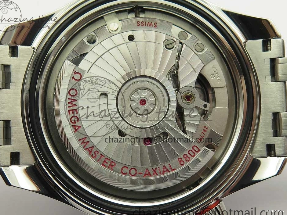 0524 2018 Seamaster Diver 300M OMF Best Edition Black Ceramic Black Dial on SS Bracelet A8800 (Black Balance Wheel) Breathable 7959